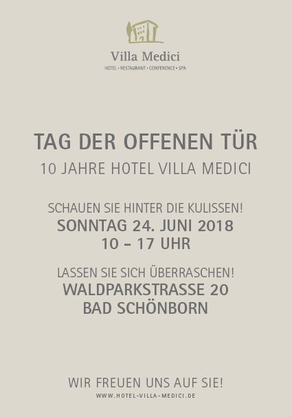 Tag der offenen Tür zum 10. Jubiläum Tag der offenen Tür Villa Medici 2018